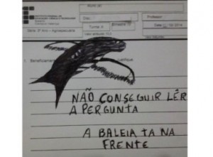 e não era prova de desenho