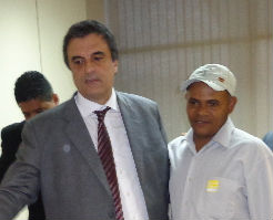 Juraci com o ministro Cardozo: foi pedir proteção e recebeu omissão