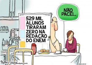 Charge do cartunista Alpino, publicada no Yahoo Notícias.