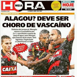 capa bem humorada do jornal carioca Meia Hora.