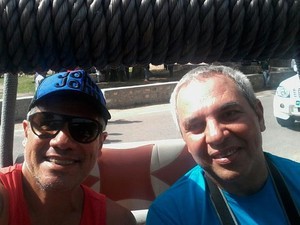 Sergio e Juba, no Nepal, um dia antes da tragédia