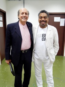 O reitor da UFSB, Naomar Monteiro, com Jorge Portugal