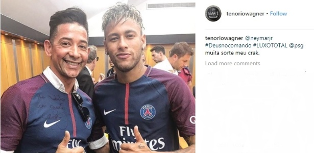 Wagner com Neymar, em postagem nas redes sociais