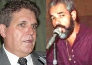 Dapé é acusado de mandar assassinar o radialista Ronaldo Santana  (à direita)