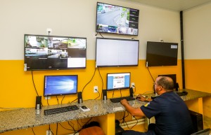 Central de Monitoramento da Guarda Municipal. Foto Clodoaldo Ribeiro