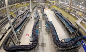 Linha de produção de bebidas da Schincariol