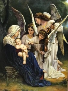 (“Nossa Senhora com menino Jesus e Anjos” – Releitura de Bouguereau